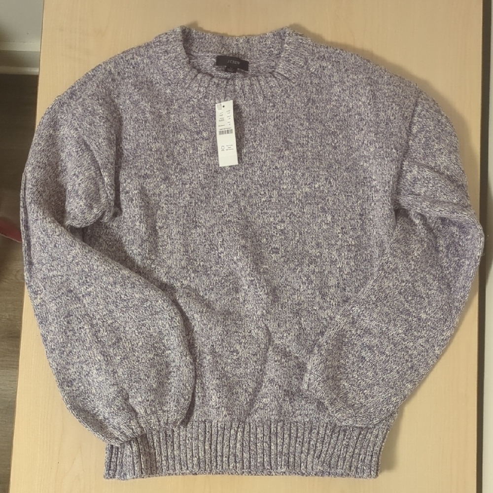 NEW - JCrew Women's Marbled Purple Sweater